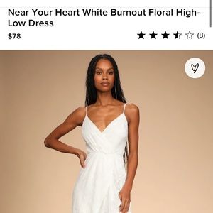 Lulus Near Your Heart White Burnout Floral High-Low Dress